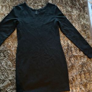 Elegant Black Long Sleeve Dress